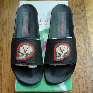 Undercover | Shoes | Nib Valentino Black Skull Pool Slide 